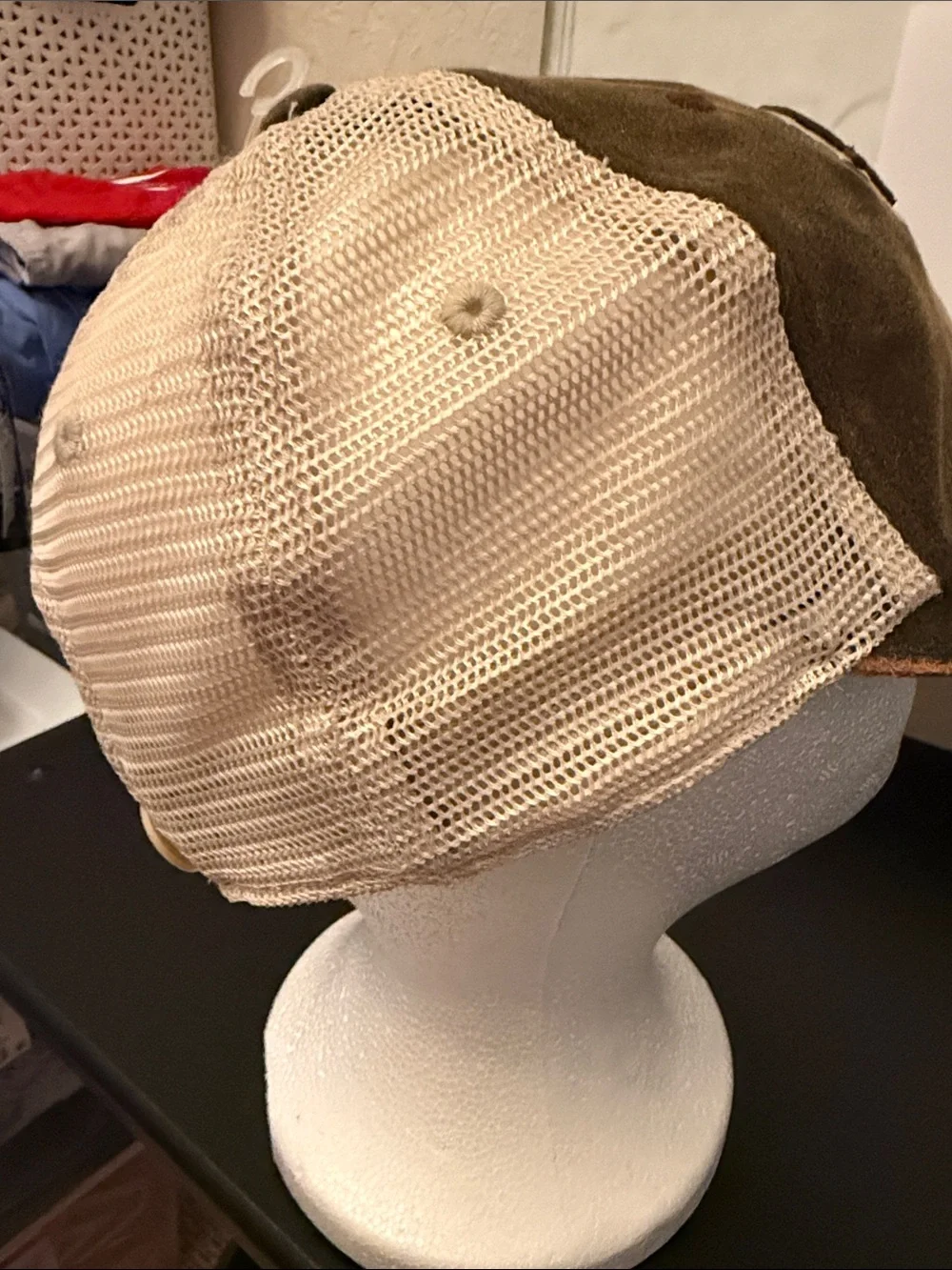 FSU Embroidered Front Trucker Hat in Brown and Cream
